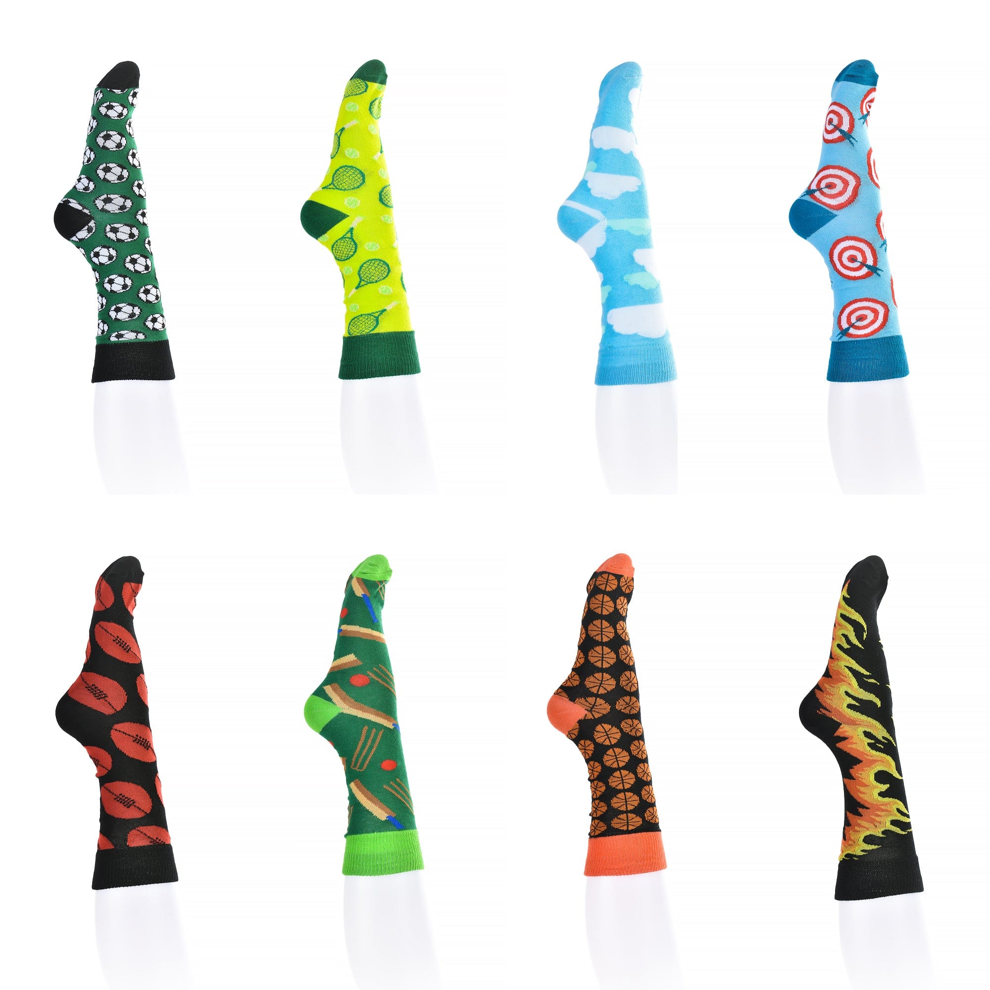 8 Pairs Fashion Novelty Funny  Socks one Size 5-13 Men  Socks  Women  Socks #4 Secondary image