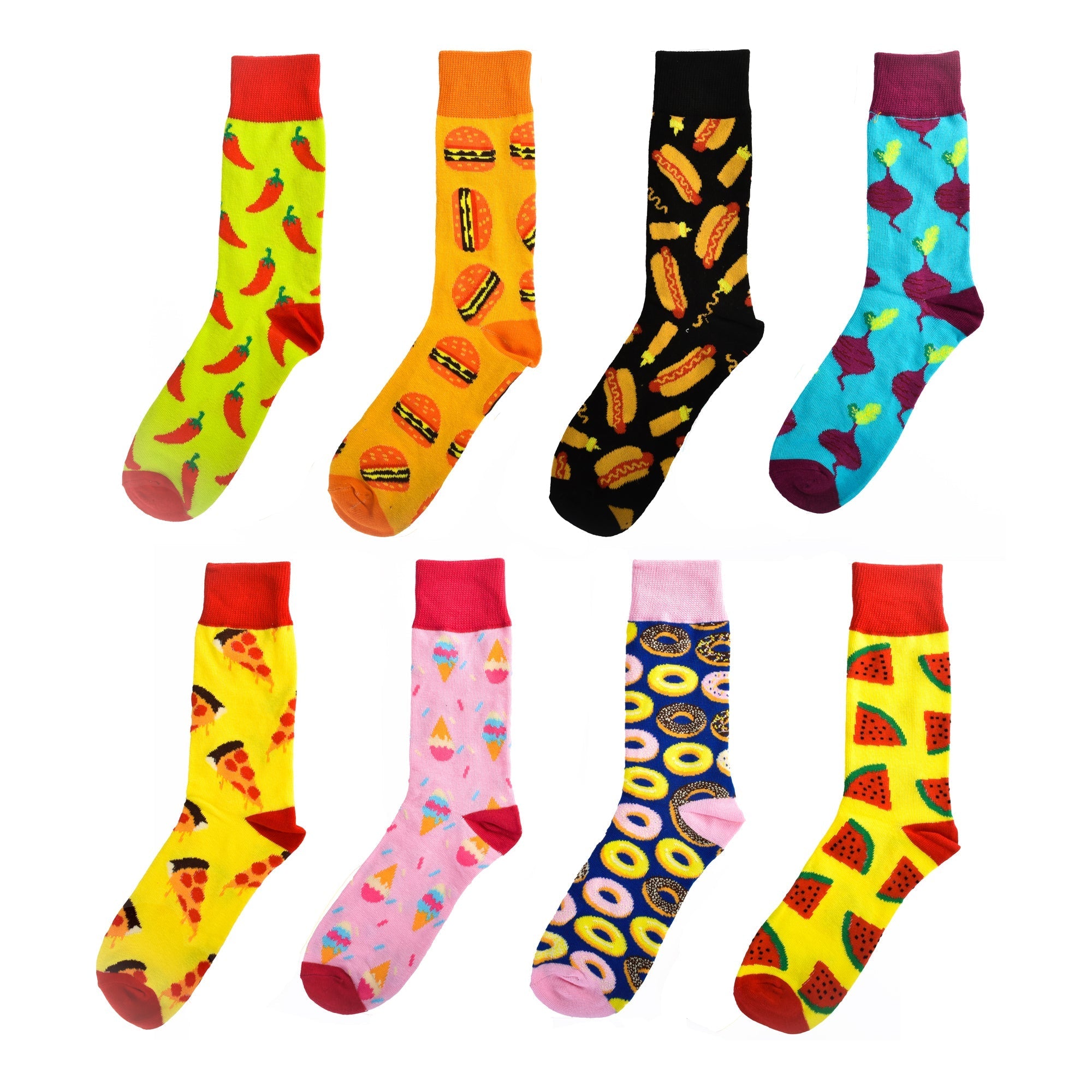8 Pairs Fashion Novelty Funny  Socks one Size 5-13 Men  Socks  Women  Socks #5 Main image