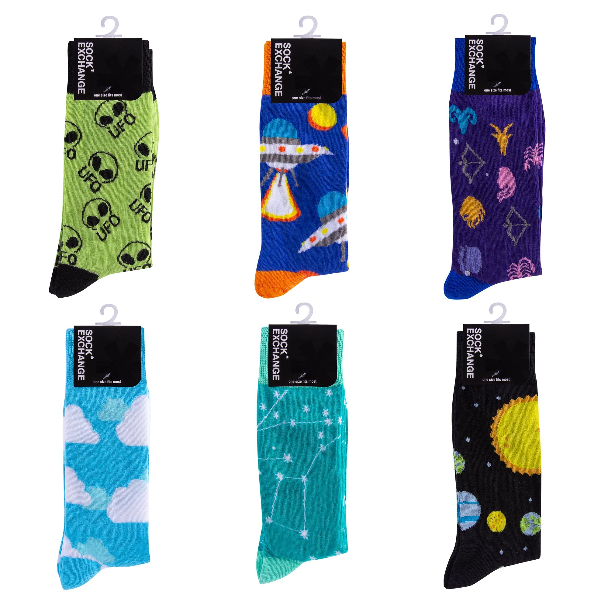 6 Pairs Fashion Novelty Funny Socks one Size 5-13 Men Socks Women Socks #6 Main image