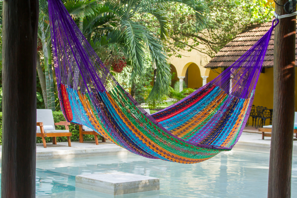 Outdoor undercover cotton Mayan Legacy hammock Family size Colorina Secondary image