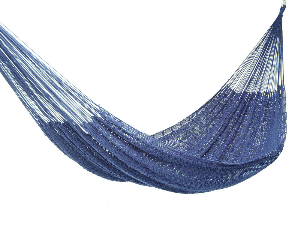 Outdoor undercover cotton Mayan Legacy hammock King size Blue Main image