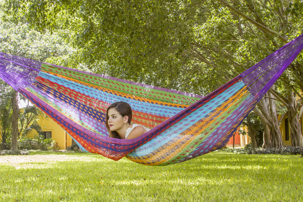 Outdoor undercover cotton Mayan Legacy hammock King size Colorina Main image