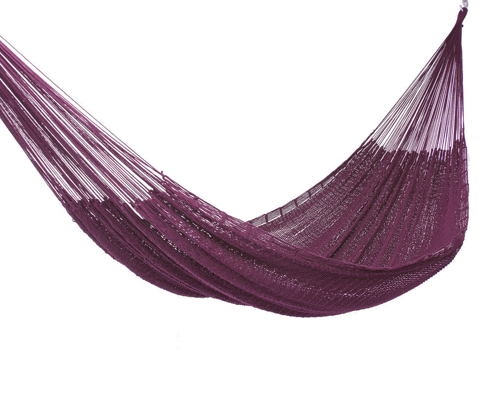 Outdoor undercover cotton Mayan Legacy hammock King size Maroon Main image