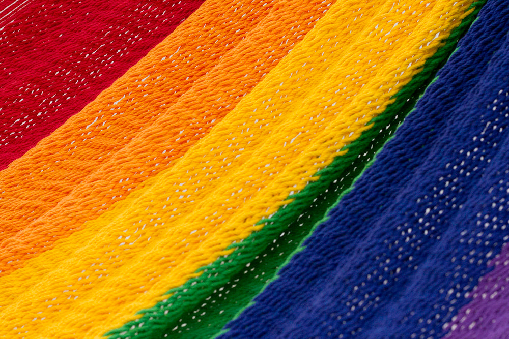 Outdoor undercover cotton Mayan Legacy hammock King size Rainbow Main image