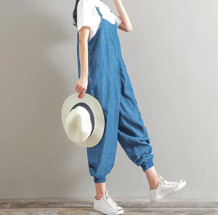 Women's Jumpsuit With Suspender Straps