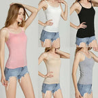Womens Padded Camisole Top With Built In Bra