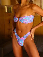 Women's Floral Bandeau Bikini Set