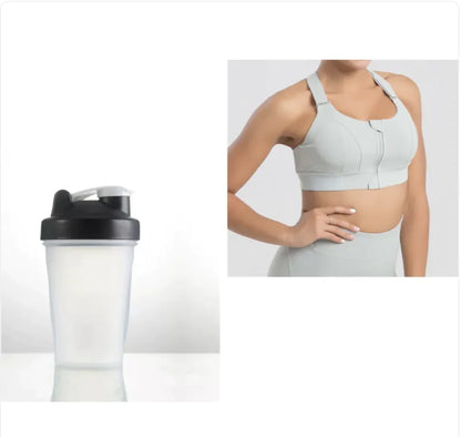 Seamless Wireless Push Up Sports Bra With A Bottle