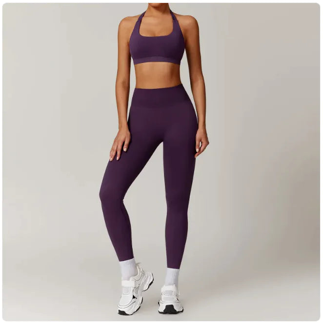 Seamless Backless Yoga Set 2 Piece Bra & Leggings