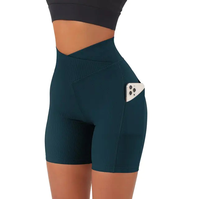 Women's High Waist Workout Seamless Fitness Yoga Shorts
