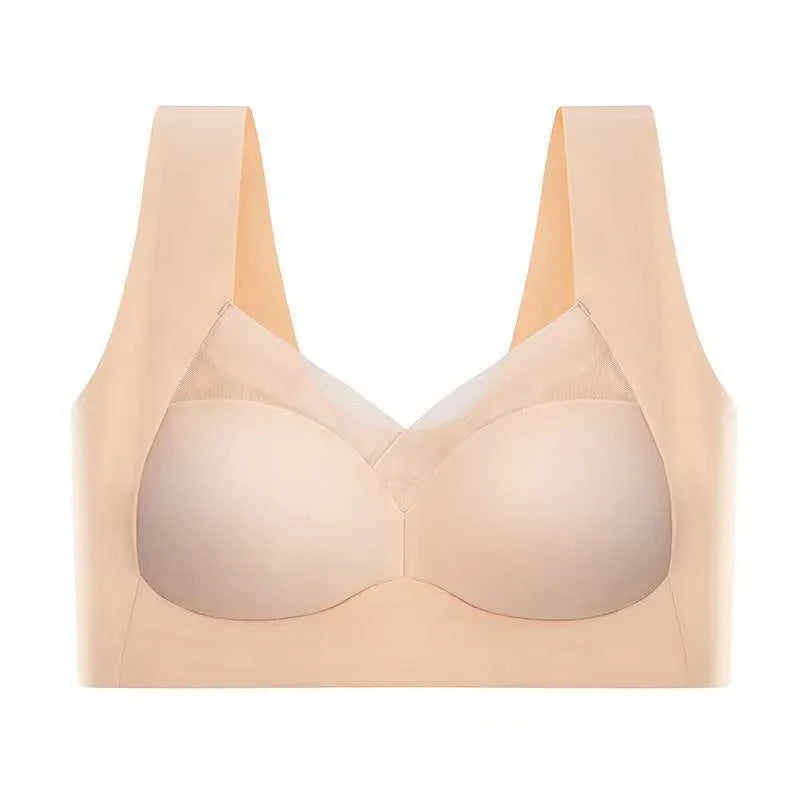 Womens One Piece Fixed Latex Cups Non Marking Sports Bra