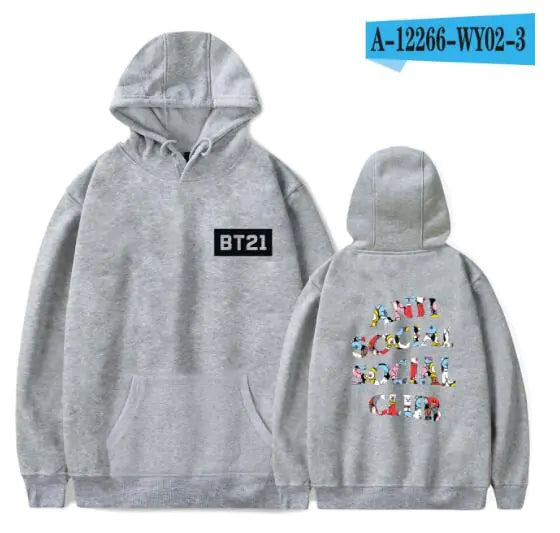 Unisex BTS Cartoon Style Hoodie And Merchandise Hoodie