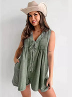 Women's Denim Sleeveless Jumpsuit