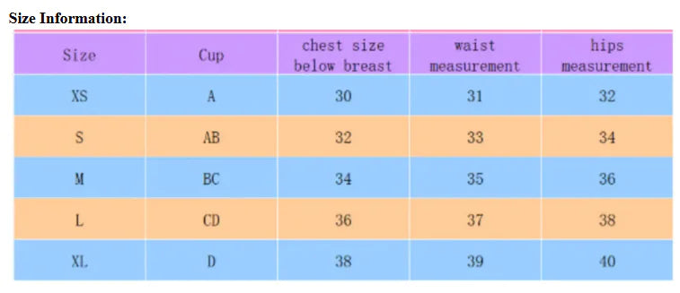 Women's Multicolor Fluorescent Bikini Set