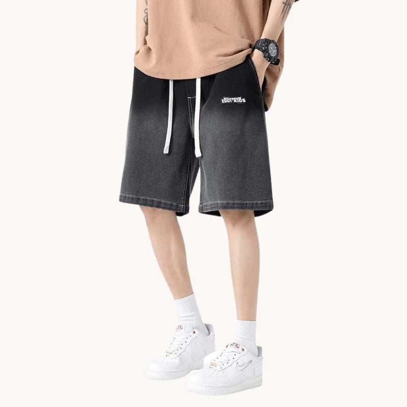 Gradient Jean Shorts Secondary image