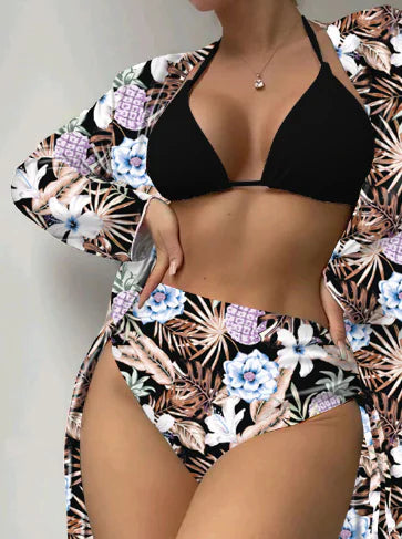 Women's Tropicália Bikini Set With Beach Cover Up