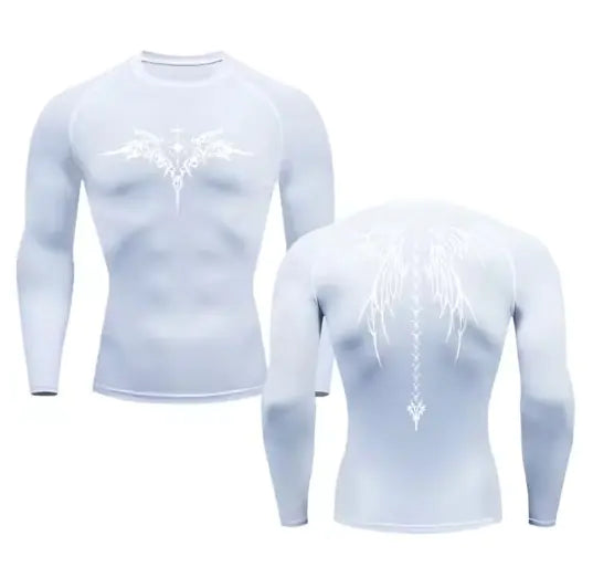 Anime Print Gym Running Compression Quick Dry Tshirt