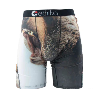 Men's Breathable Animal Print Compression Shorts (One Piece)