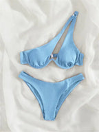 Women's Solid Ribbed Bikini Set