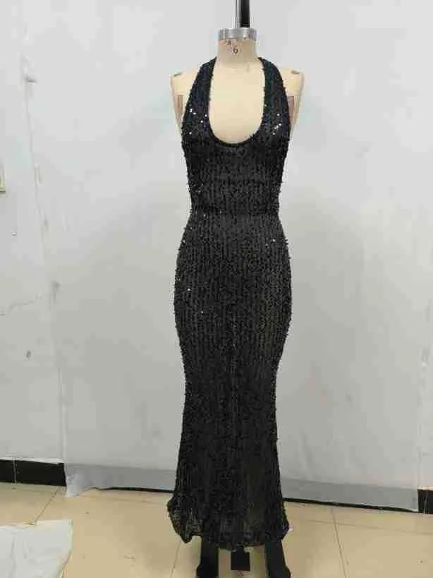 Women's Luminous Halter Dress