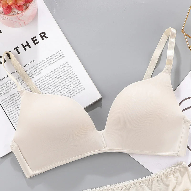 Breathable No Rims Gather Bra for Women