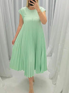 Women's Pleated Maxi Dress