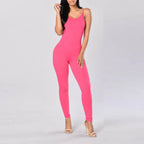 Women's Sleeveless Jumpsuit With Straps