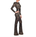 Women's Celebrity Style Lace Slim Jumpsuit