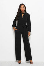 Women's Plus Size Long Sleeve Jumpsuit