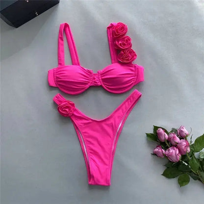 Women's Shiny Push Up Bikini Set