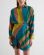 Women's Printed Half Button Shirt Dress