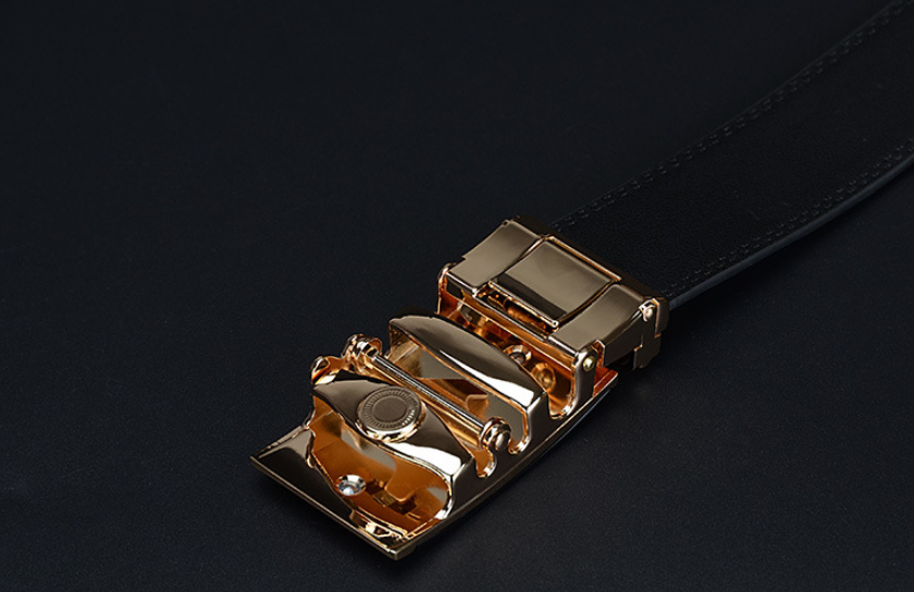 Men's Genuine Leather Automatic Buckle Belt