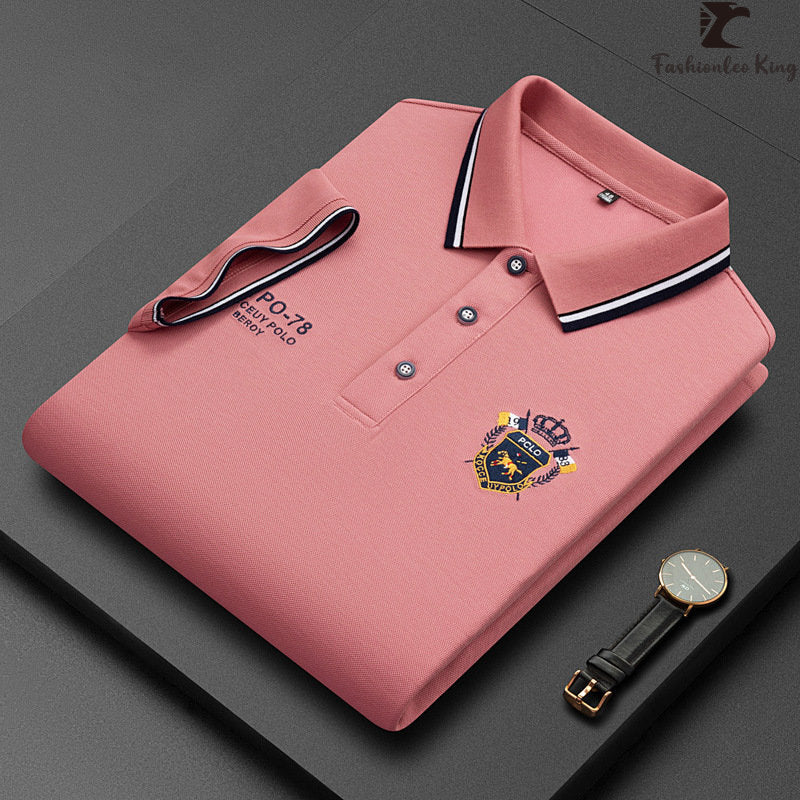 Men's Casual Short Sleeve Embroidered Tops