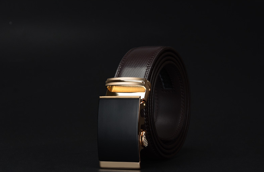 Men's Genuine Leather Automatic Buckle Belt