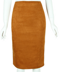 Women's Suede Midi Skirt