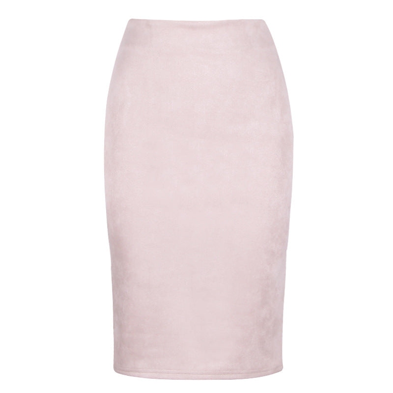 Women's Suede Midi Skirt