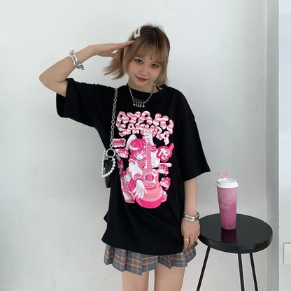 Short Sleeve Oversized Anime Tshirt
