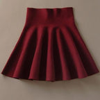 Women's Knitted Under Midi Skirt Women's Skirt Unbranded Red wine One Size