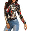 Women's Chain Print Tie Up Shirt
