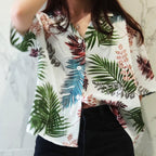 Women's Floral Short Sleeve Shirt