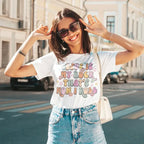 Women's 90s Graphic Smile Letter T Shirt