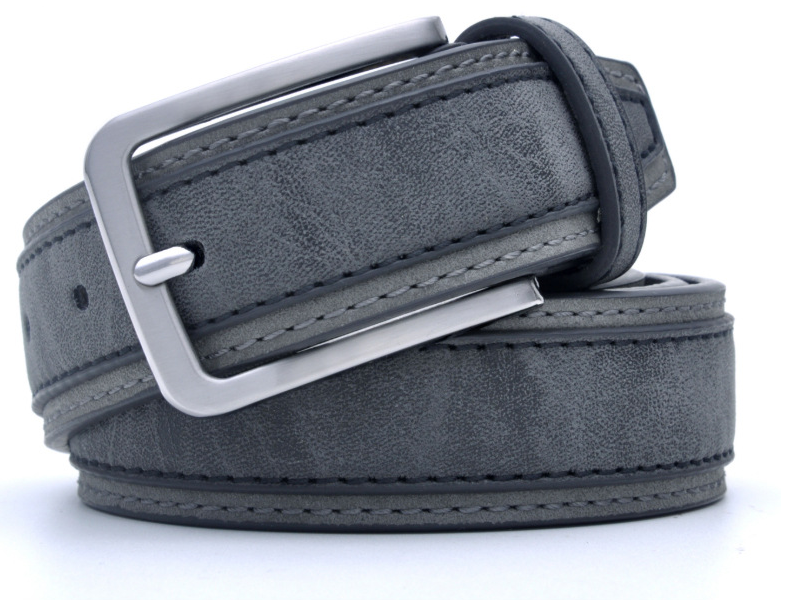 Men's Retro Leather Belt For Fashion Casual Waist Belt Men's Belt Unbranded Grey 100cm