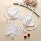 Women's Lace Three Piece Open Crotch Lingerie Set Women's Lingerie Unbranded