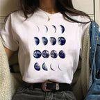 Women's Aesthetic Universe Planets Graphic T Shirt