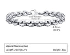 Men's Casual Simple Bracelet Steel Color