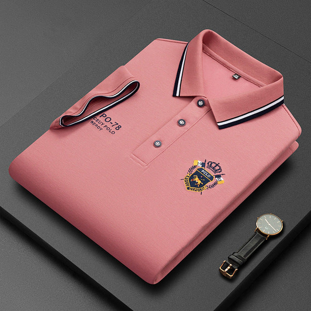 Men's Casual Short Sleeve Embroidered Tops