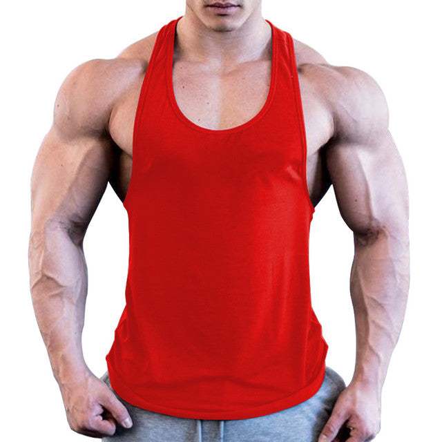 Men's Fitness Elastic Muscle Wide Shoulder Tank Top