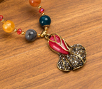 Long Sweater Necklace with Versatile Beads