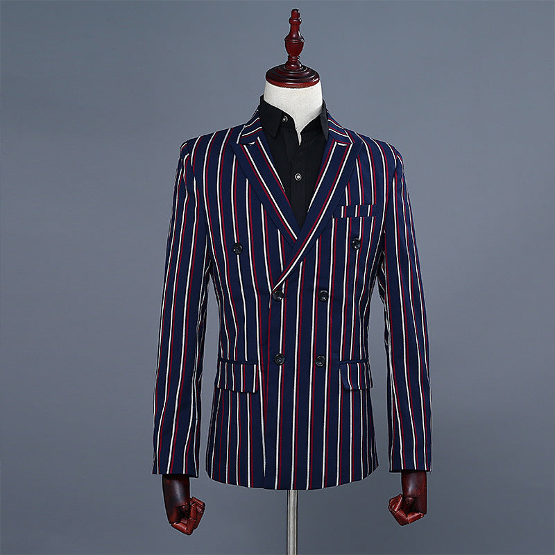 Men's Colorful Double Stripe Tuxedo Suit Set ILLUSION CO