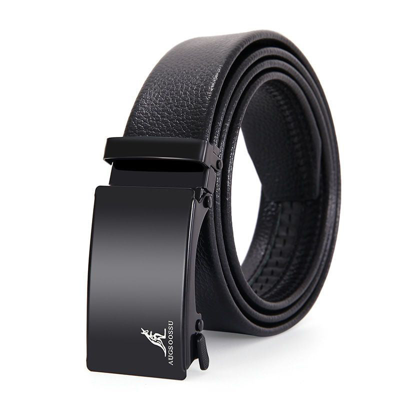 Men's Automatic Buckle Kangaroo Leather Belt